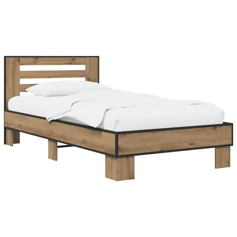Estructura de cama con cabecero Roble Artesanal 80 x 200 cm