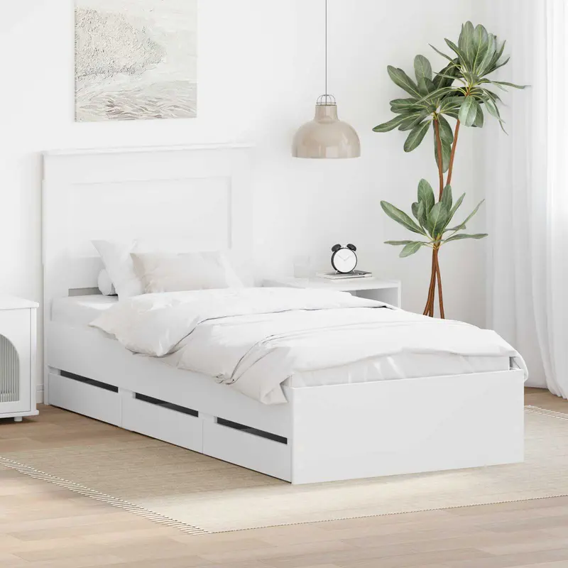 Estructura de cama con cajón 100 x 200 cm Madera Ingenieril