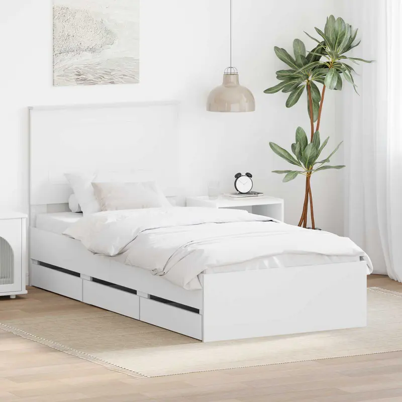 Estructura de cama con cajón 100 x 200 cm Madera Ingenieril