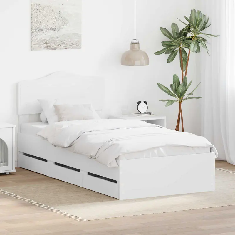 Estructura de cama con cajón 100 x 200 cm Madera Ingenieril