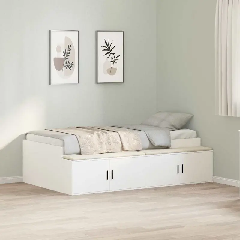 Estructura de cama con cajón 70 x 190 cm Madera contrachapada