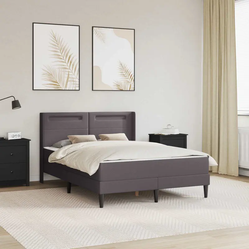 Estructura de cama con colchón Gris 120 x 200 cm