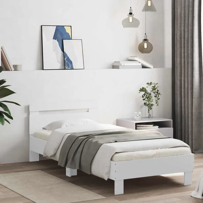 Estructura de Cama con LED Blanco 80 x 200 cm