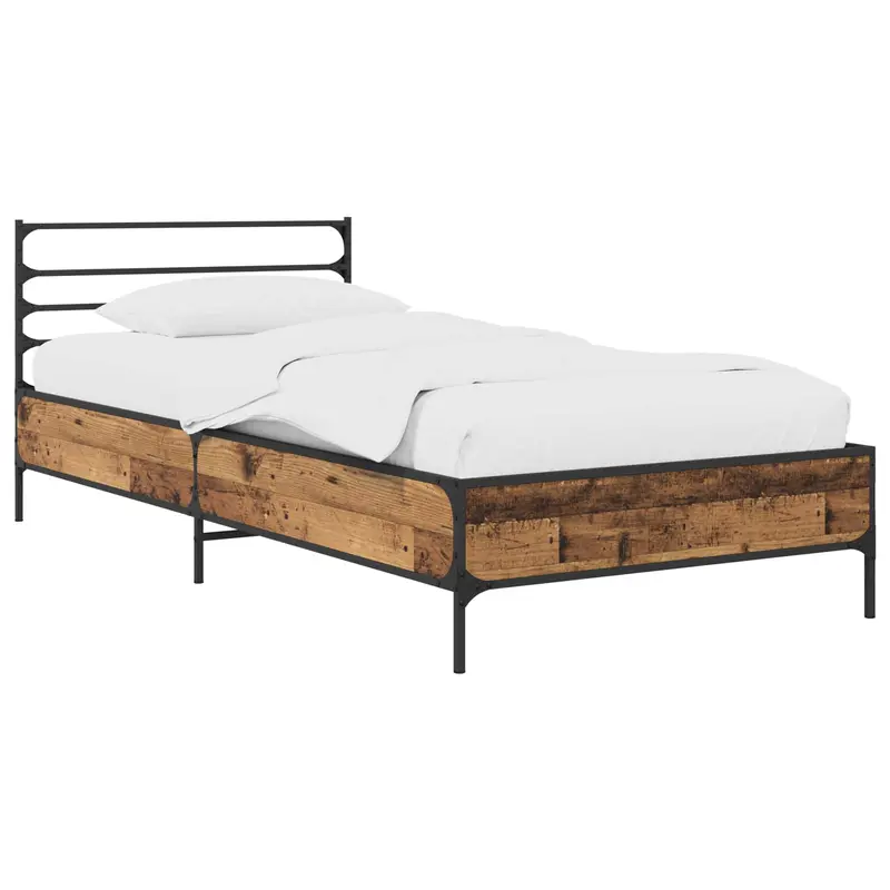 Estructura de cama Madera envejecida 80 x 200 cm