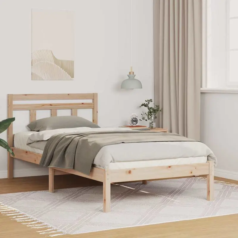 Estructura de cama Marrón 80 x 200 cm Madera de pino macizo