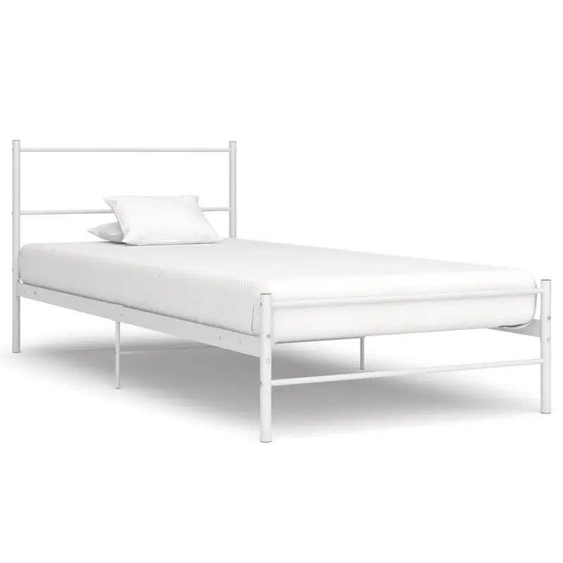 Estructura de cama sin colchón metal blanco 90x200 cm