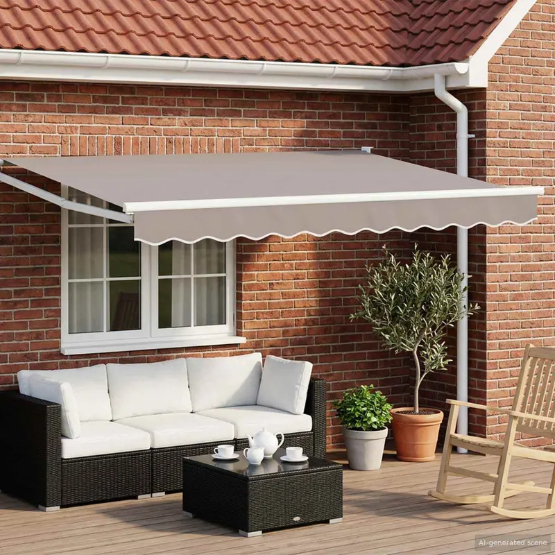 Estructura de toldo retráctil eléctrico 2,5 x 2 m Aluminio