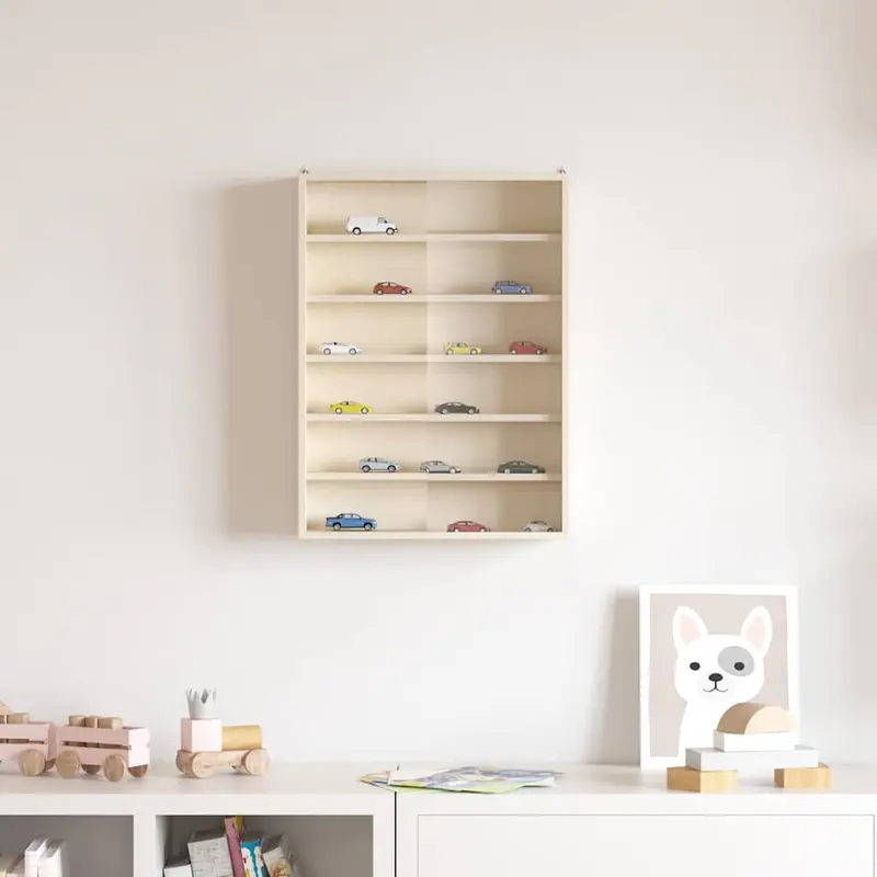 Expositor de Pared Beige 40 x 8,5 x 54 cm Madera contrachapada