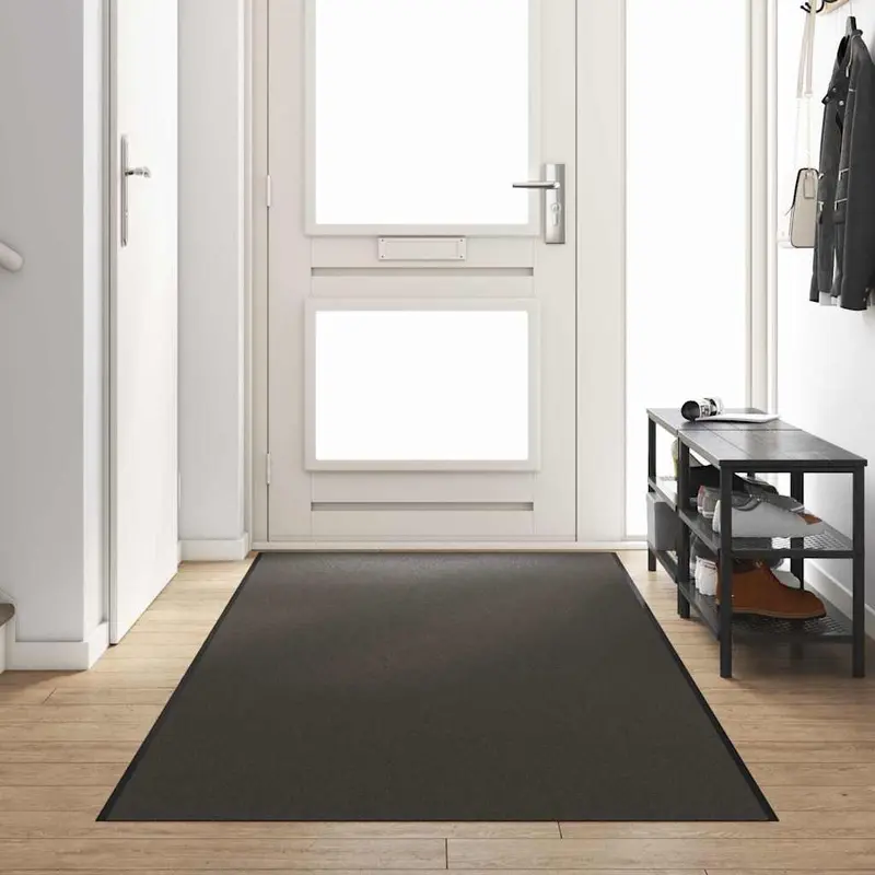 Felpudo Antracita y Negro 120 x 350 cm 100% Poliamida