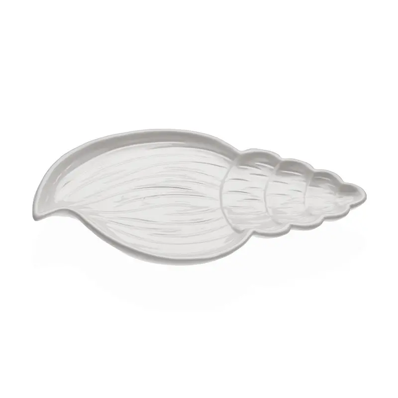 FIGURA CERAMICA CONCHA BLANCO