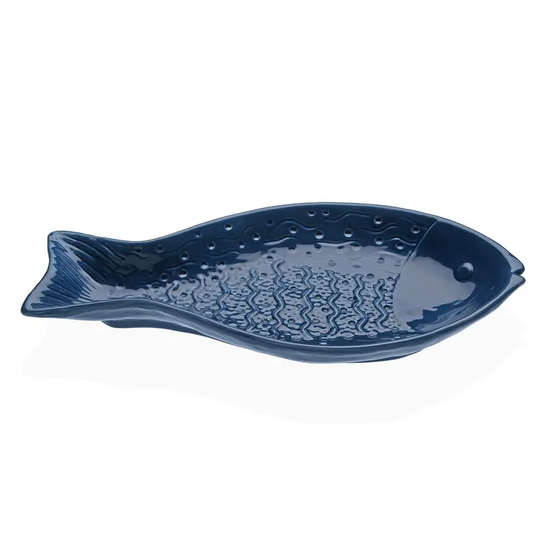 FIGURA CERAMICA PEZ AZUL