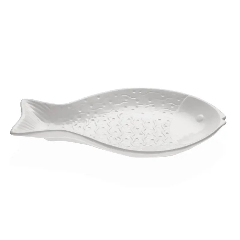 FIGURA CERAMICA PEZ BLANCO