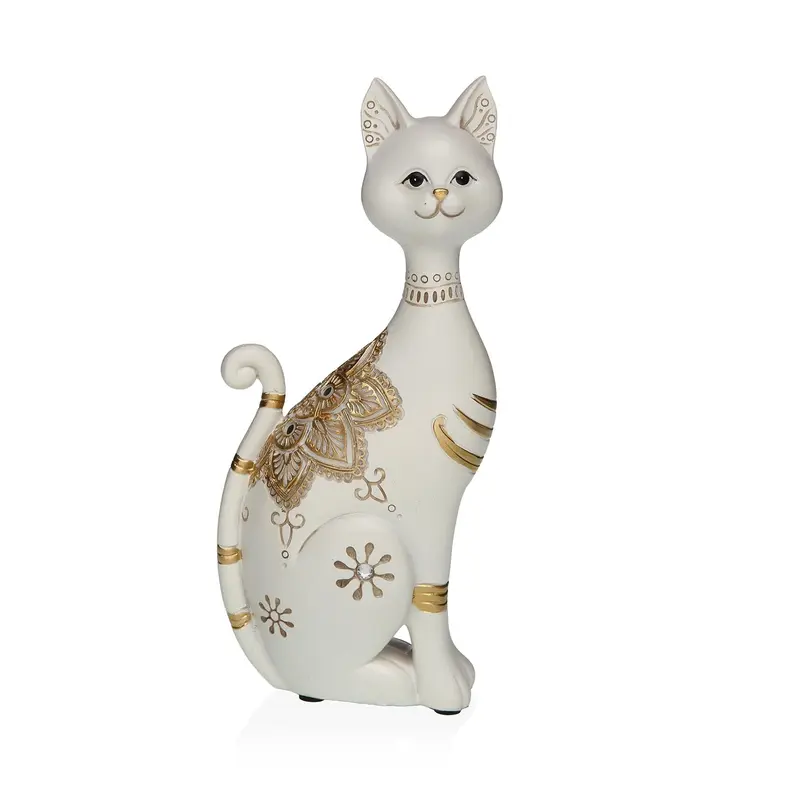 FIGURA DE GATO BLANCO 10.5x24CM