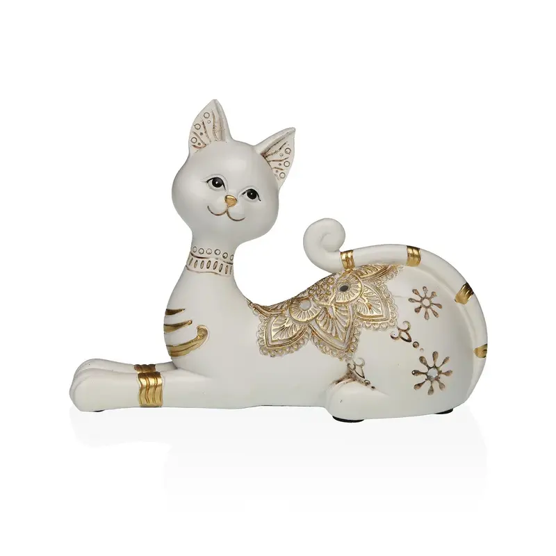 FIGURA DE GATO BLANCO 20x14.5CM