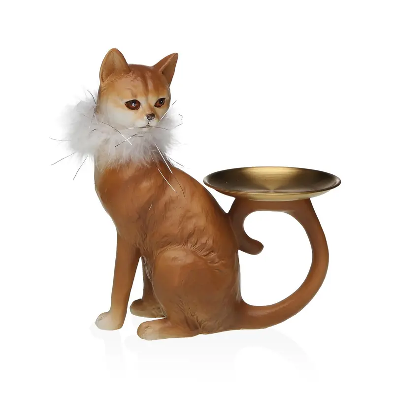 FIGURA DE GATO CON BANDEJA