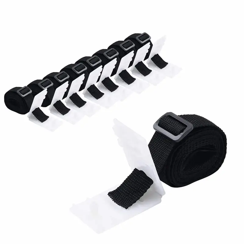 Fijaciones para enrollacobertor de piscina universal 8 uds 1,8m
