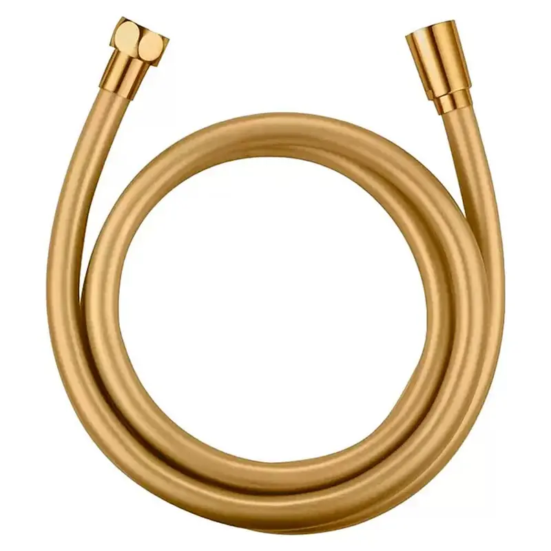 Flexo de ducha en PVC dorado cepillado mate de 150 cm, rosca 1/2 de Valaz