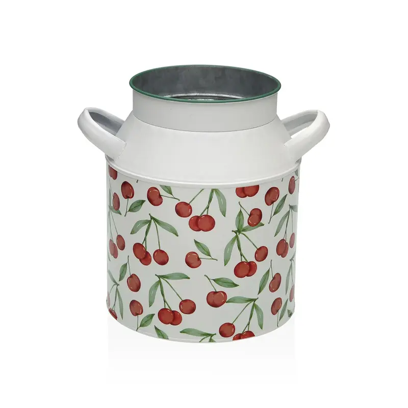 FLORERO CHERRIES METALICO