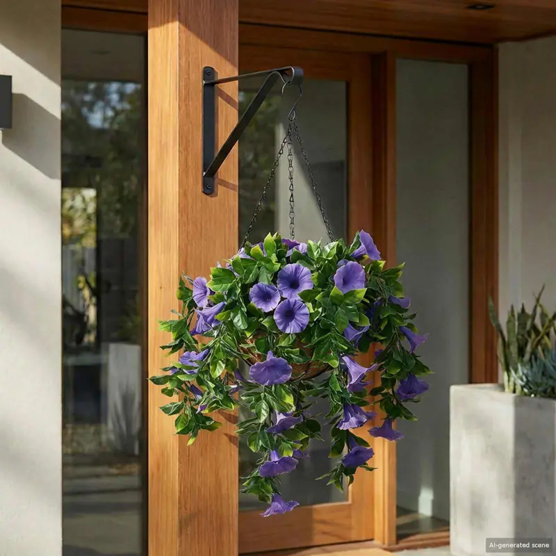 Flores Artificiales Morado 66 x 75 x 70 cm PE y acero
