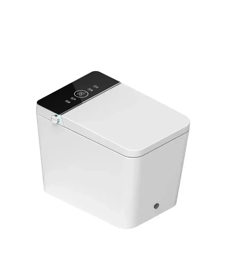 FOSSIL NATURA Orion Inodoro inteligente de cerámica con acabado color blanco brillante y panel negro 03842
