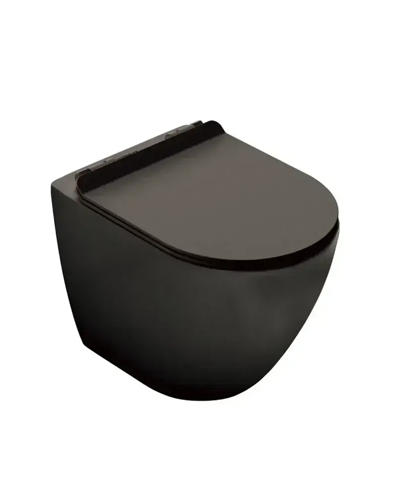 Fossil Natura Venecia Inodoro suspendido fabricado en cerámica de color negro mate 1221
