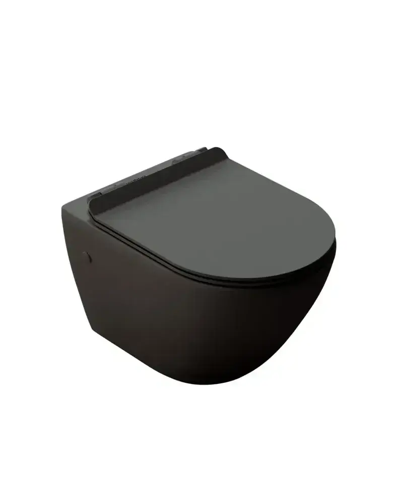 Fossil Natura Verona Inodoro suspendido fabricado en cerámica de color negro mate Black Mate 455