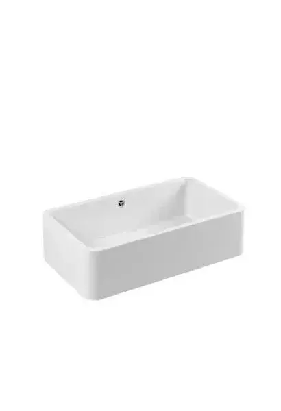 Fregadero 1 cuba rectangular blanco para cocina 80x22x46 cm Farmhouse Unisan