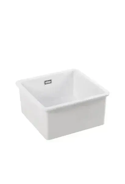 Fregadero cuadrado 1 cuba Valet Unisan - Cerámica Fine Fireclay, 46cm