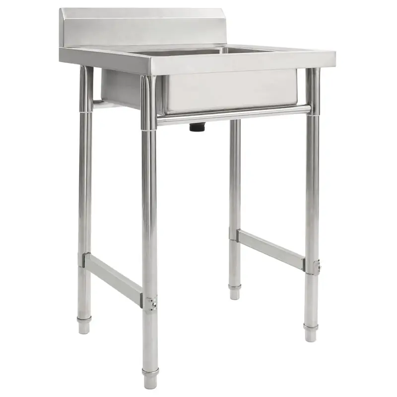 Fregadero de cocina con un seno acero inoxidable