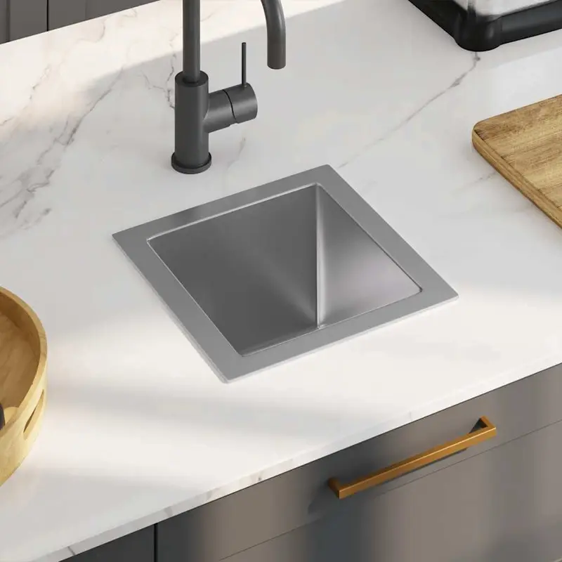 Fregadero de cocina hecho a mano acero inoxidable