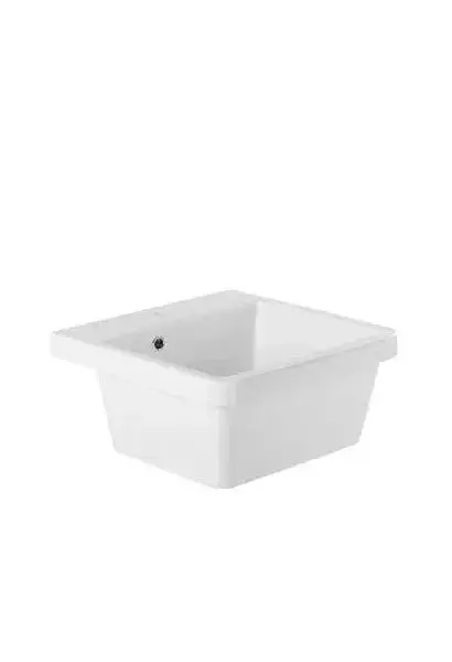 Fregadero de una cuba 51 cm porcelana blanca Utility 505 Unisan