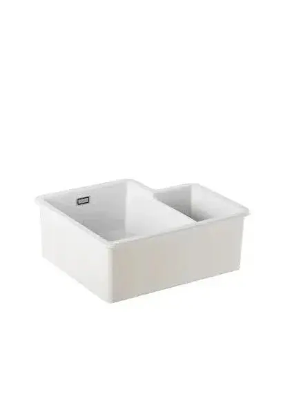Fregadero de una cubeta y media Valet Unisan 60x52 cm Blanco