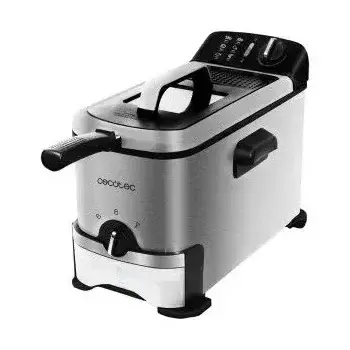 Freidora de aceite con 3 litros de capacidad y 2000 w en color acero cleanfry luxury de Cecotec