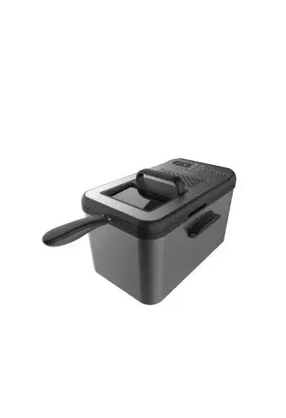 Freidora de aceite con 4,2 litros de capacidad y 3270 w en color negro cleanfry luxury de Cecotec