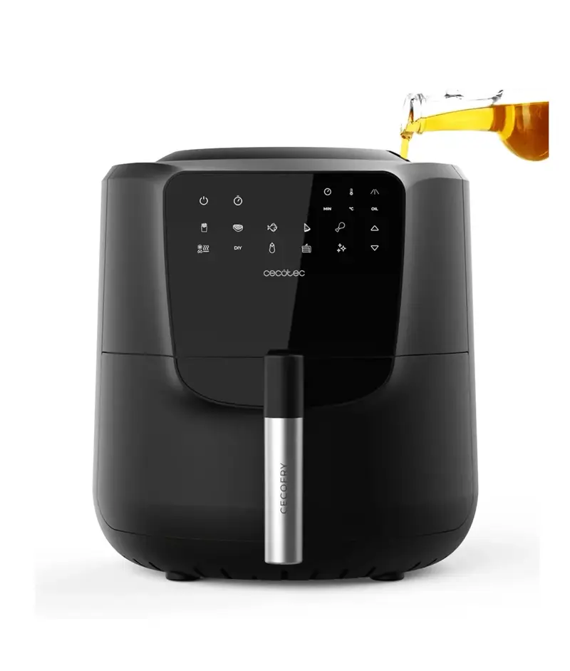Freidora de Aire 5,5L con Dosificador de Aceite y Función Autolimpieza de Cecotec
