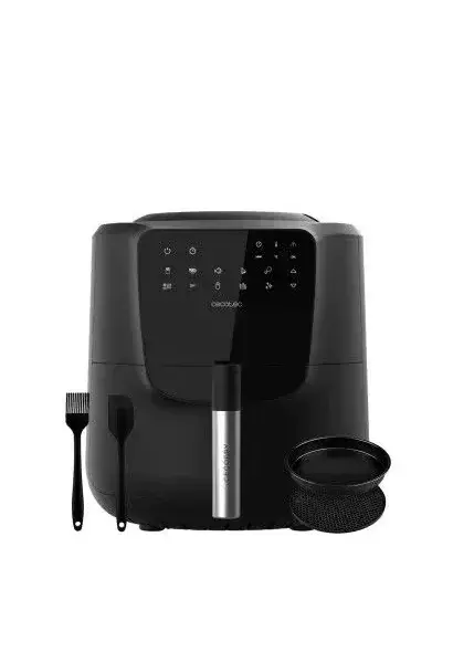 Freidora de aire caliente de 1550 w con dosificador de aceite y accesorios de silicona cecofry rain de Cecotec