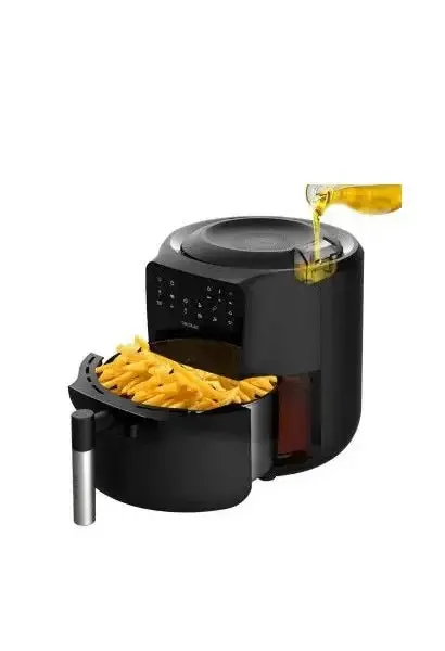 Freidora de aire caliente de 1550 w con dosificador y capacidad de 5,5 l cecofry rain de Cecotec