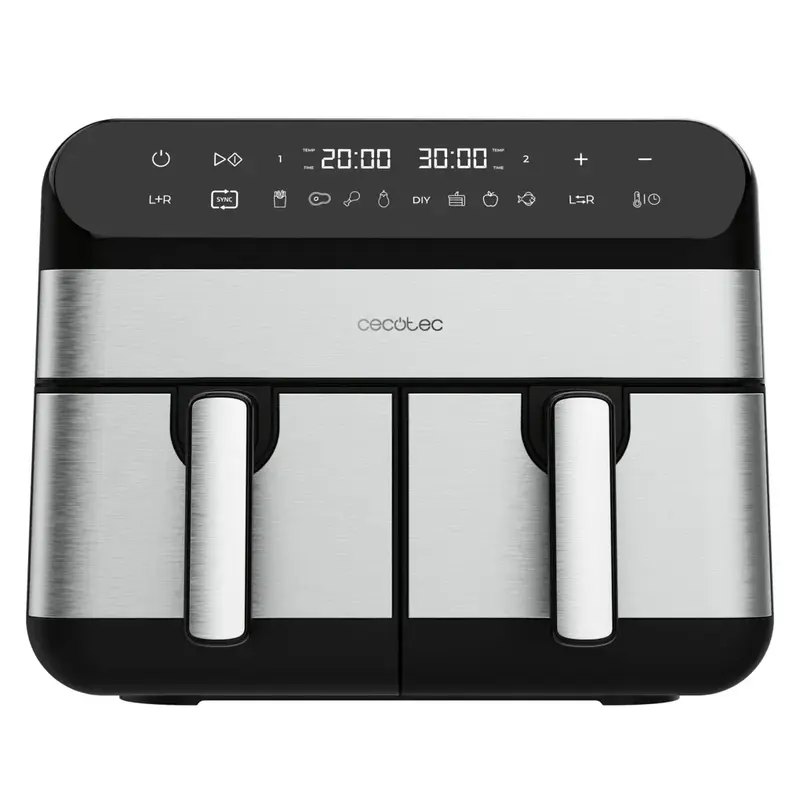 Freidora de Aire Digital 9L Inoxidable con Tecnología PerfectCook y 2800W de Cecotec