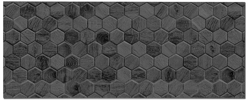 Frente de Cocina Azulejo Hexagonal Negro