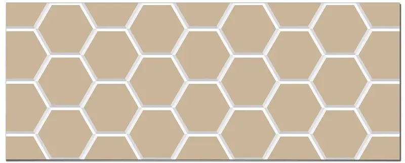 Frente de Cocina Azulejo Hexagonal Ocre