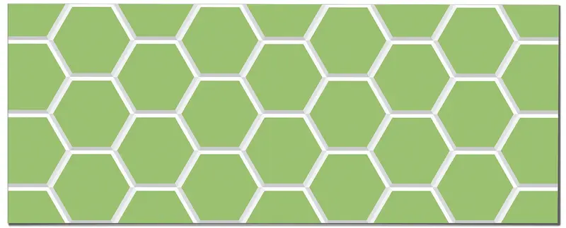 Frente de Cocina Azulejo Hexagonal Verde