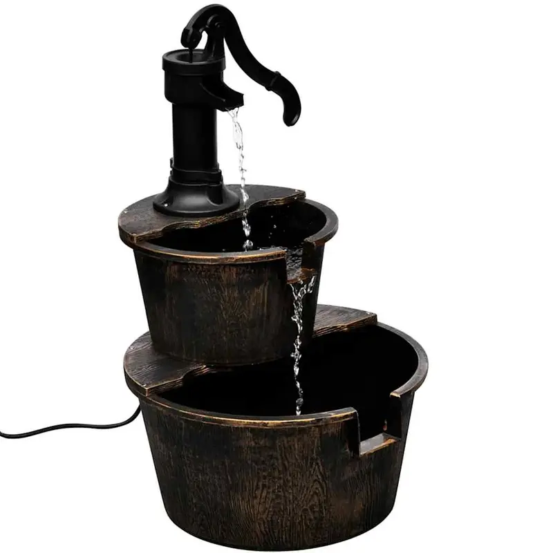 Fuente con diseño de bomba de pozo