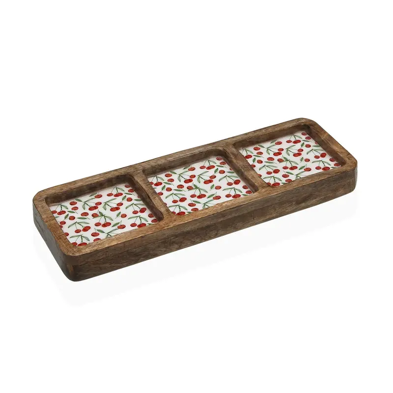 FUENTE TRES COMPARTIMENTOS CHERRIES