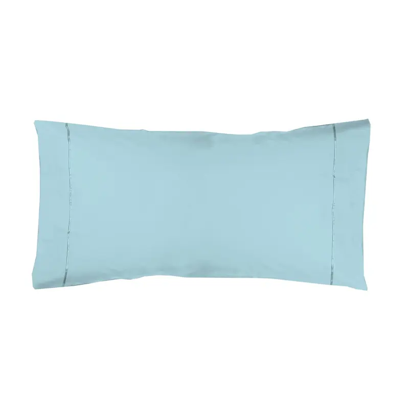 Funda almohada Algodón Percal de 200 hilos Azul Cielo