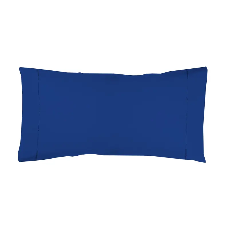 Funda almohada Algodón Percal de 200 hilos Azul Mediterráneo