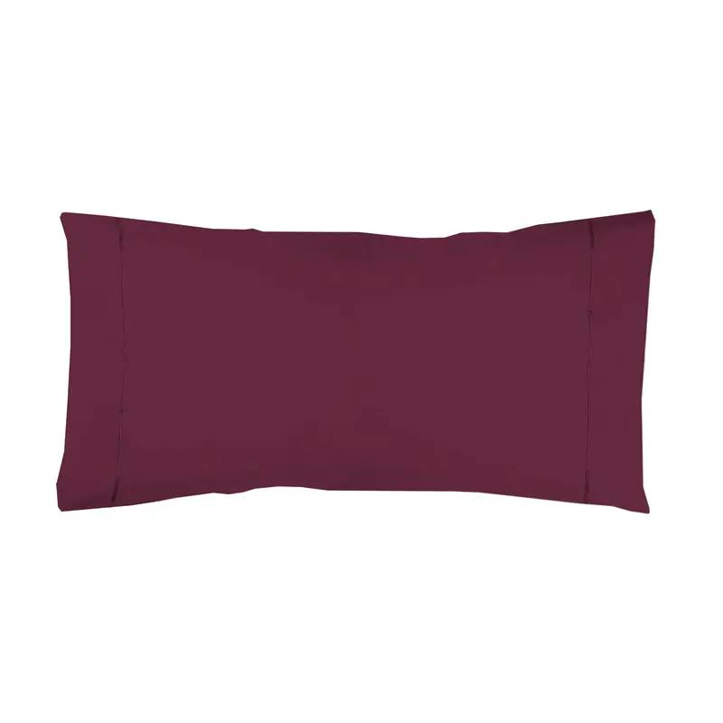 Funda almohada Algodón Percal de 200 hilos Berenjena