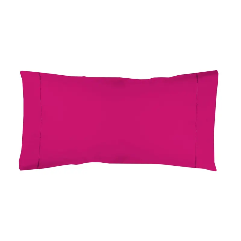 Funda almohada Algodón Percal de 200 hilos Fucsia