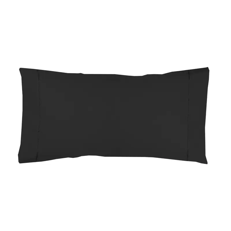 Funda almohada Algodón Percal de 200 hilos Negro