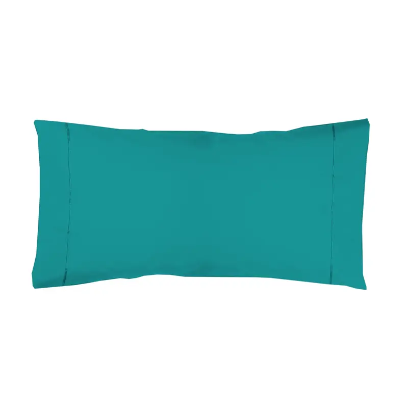 Funda almohada Algodón Percal de 200 hilos Verde Turquesa