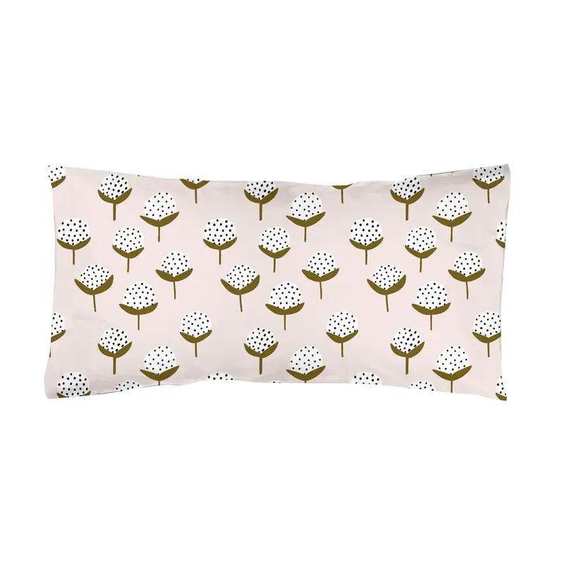 Funda almohada estampada Flor de algodón